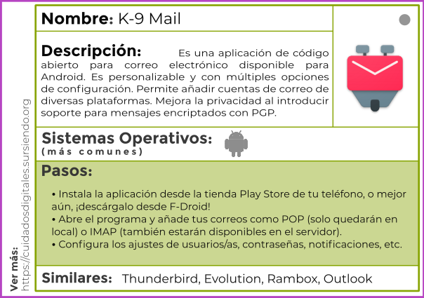 ficha k-9 mail